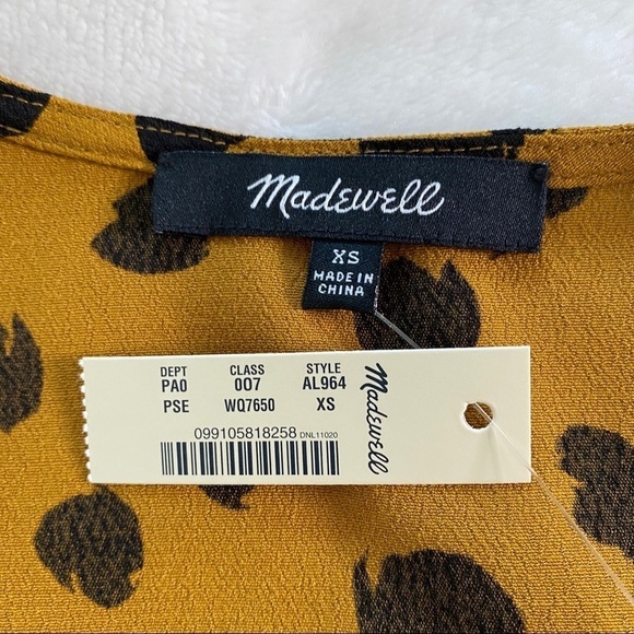 MADEWELL Sash-Tie Wrap Top in Painted Spots Size XS - Picture 8 of 10